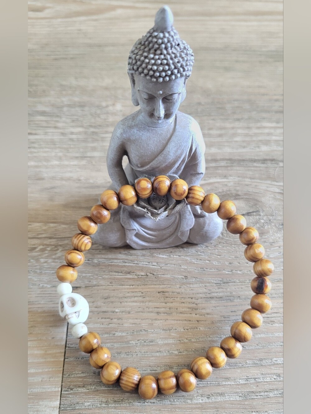 💀 Grounded Connections Rosewood & Howlite Anklet